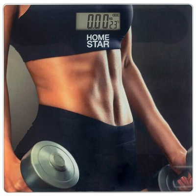 Весы напольные электронные HomeStar HS-6006B, стеклянная поверхность, 150кг