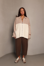 Кардиган на молнии с косами