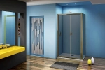 Душевой уголок Good door JAZZ WTW+SP 140x80 тонированный/бронза