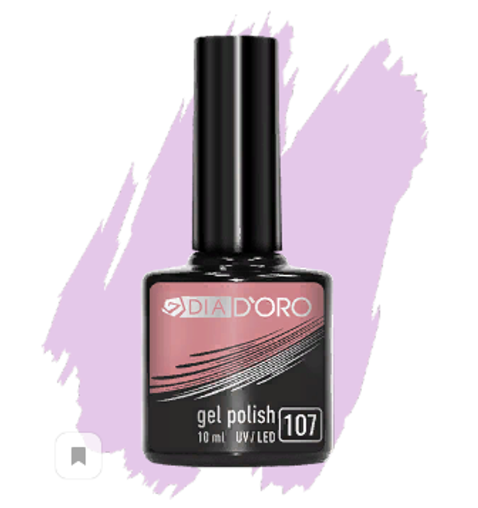 Dia D&#39;oro Гель-лак для ногтей Gel Polish, трехфазный, №107, 10 мл