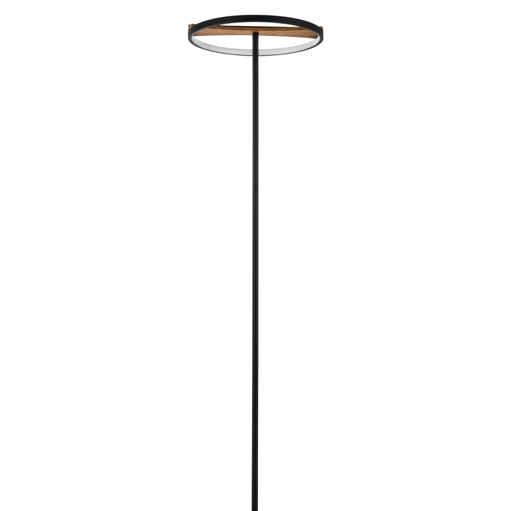 723727 Торшер LODI LED 9W 720LM ЧЕРНЫЙ/ДЕРЕВО 3000K