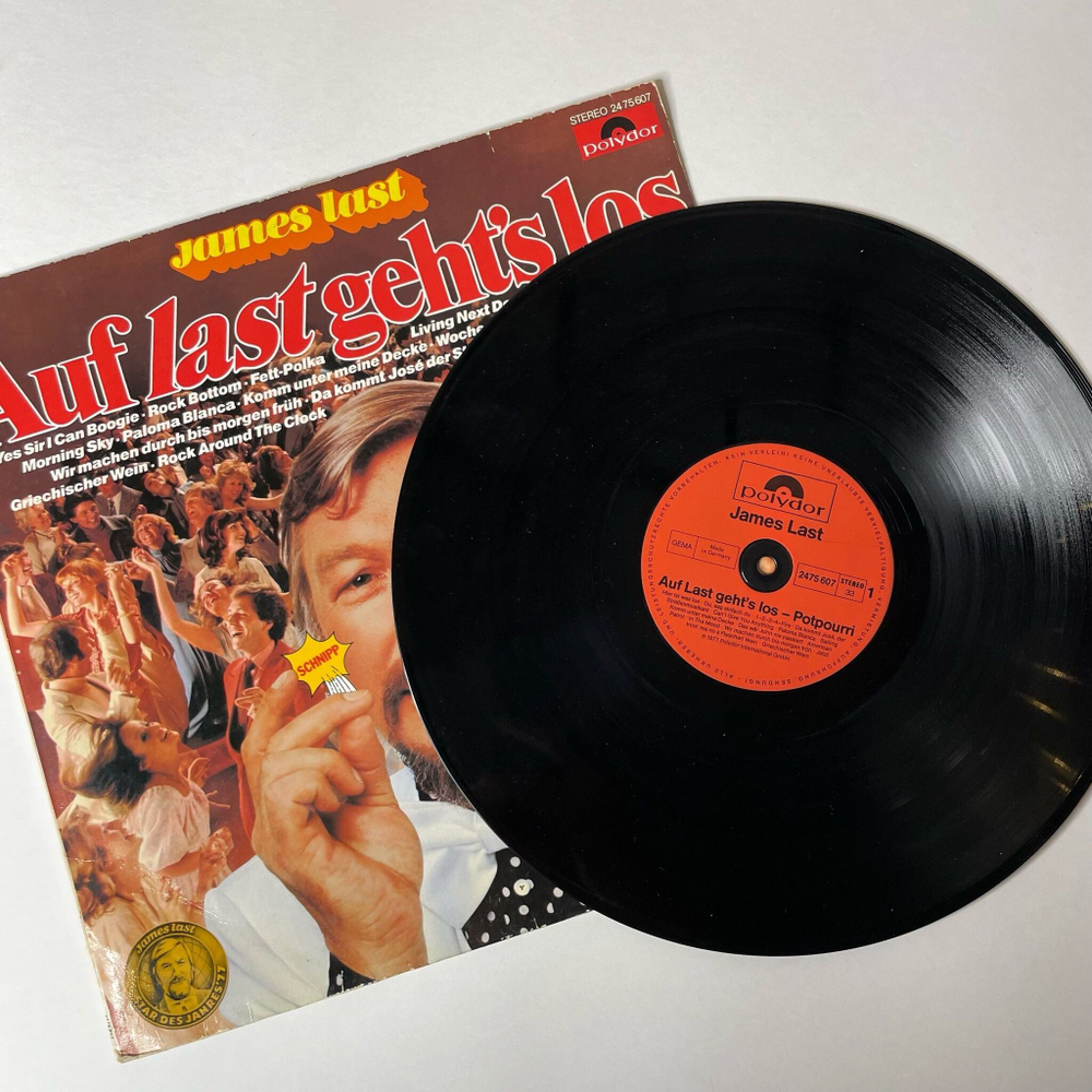 Винтажная виниловая пластинка LP James Last Джеймс Ласт Auf Last Geht's Los (Germany 1977)