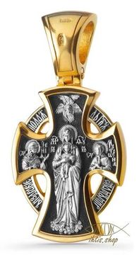 Деисус. Валаам. Божья Матерь. Ксения Петербургская и Матрона Моск. Православный крест.