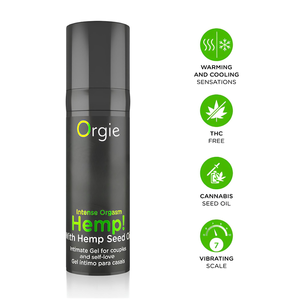 Возбуждающий гель Orgie Hemp! Усилитель оргазма! Intense Orgasm, 15 мл