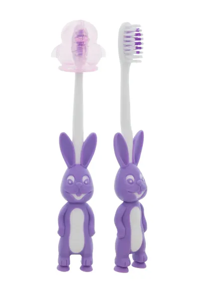 Зубные щетки детские Hi Dent Bunny мягкая с колпачком 7-10лет фиолетовая 2шт