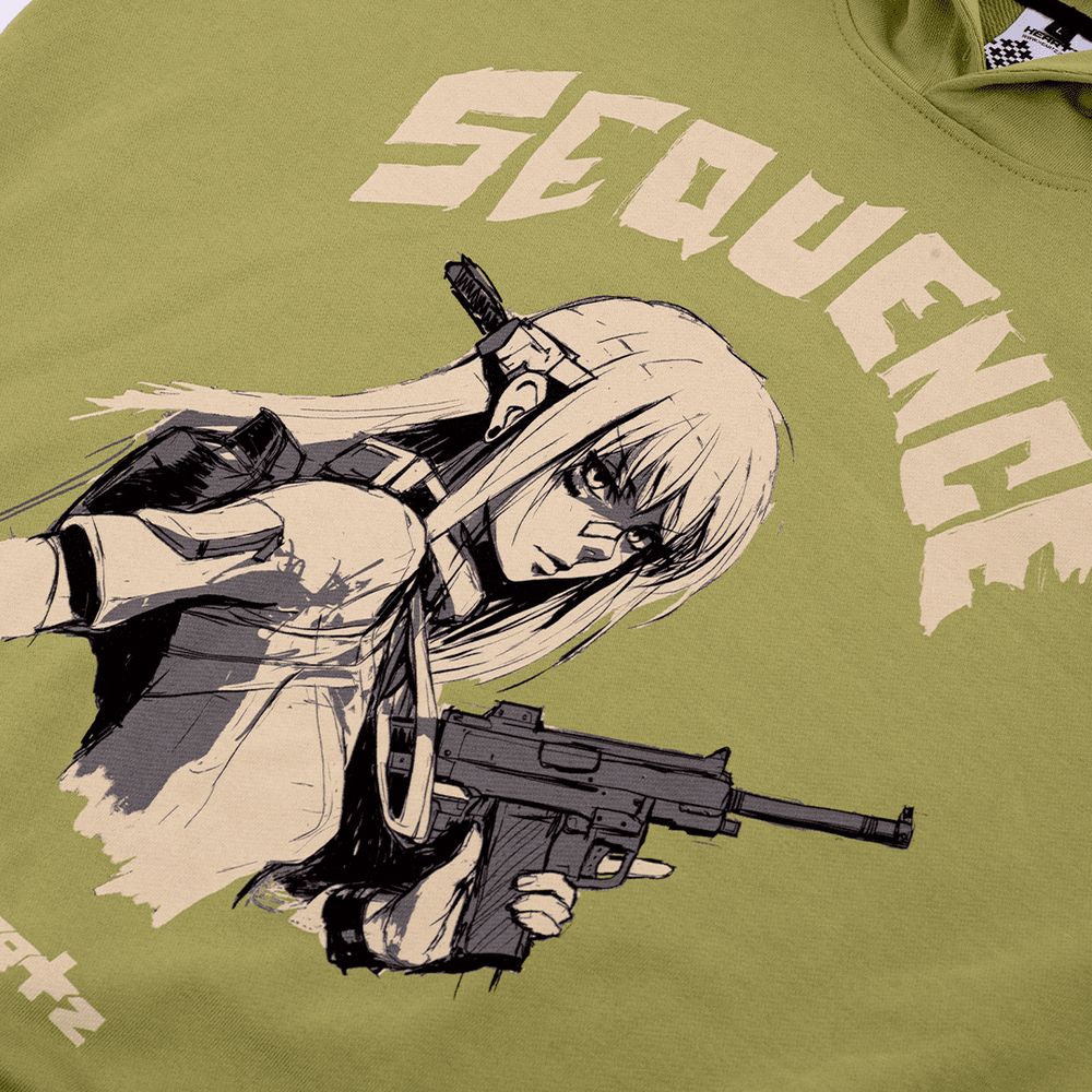 Худи Heartz Sequence Sage Distressed зеленый