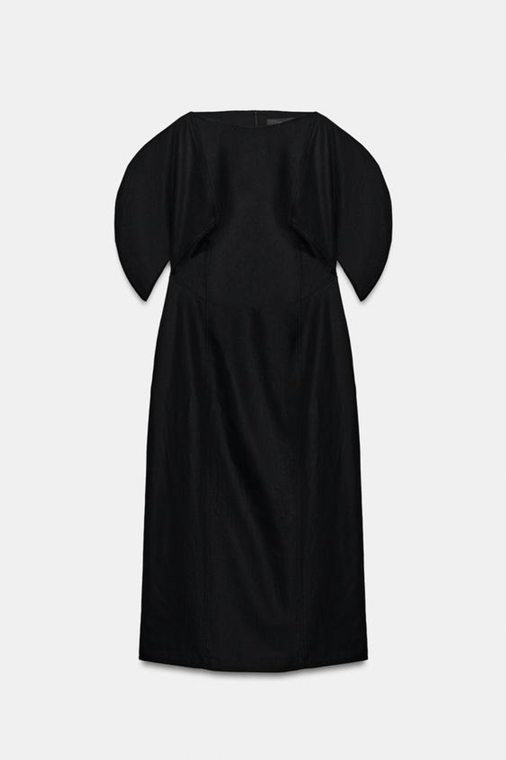 ZARA ПЛАТЬЕ МИДИ ZW COLLECTION, ЧЕРНЫЙ