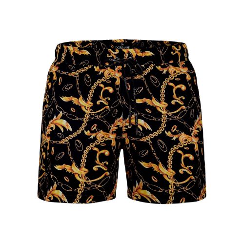 Мужские шорты для плавания черные с принтом DOREANSE 3813 Golden Age