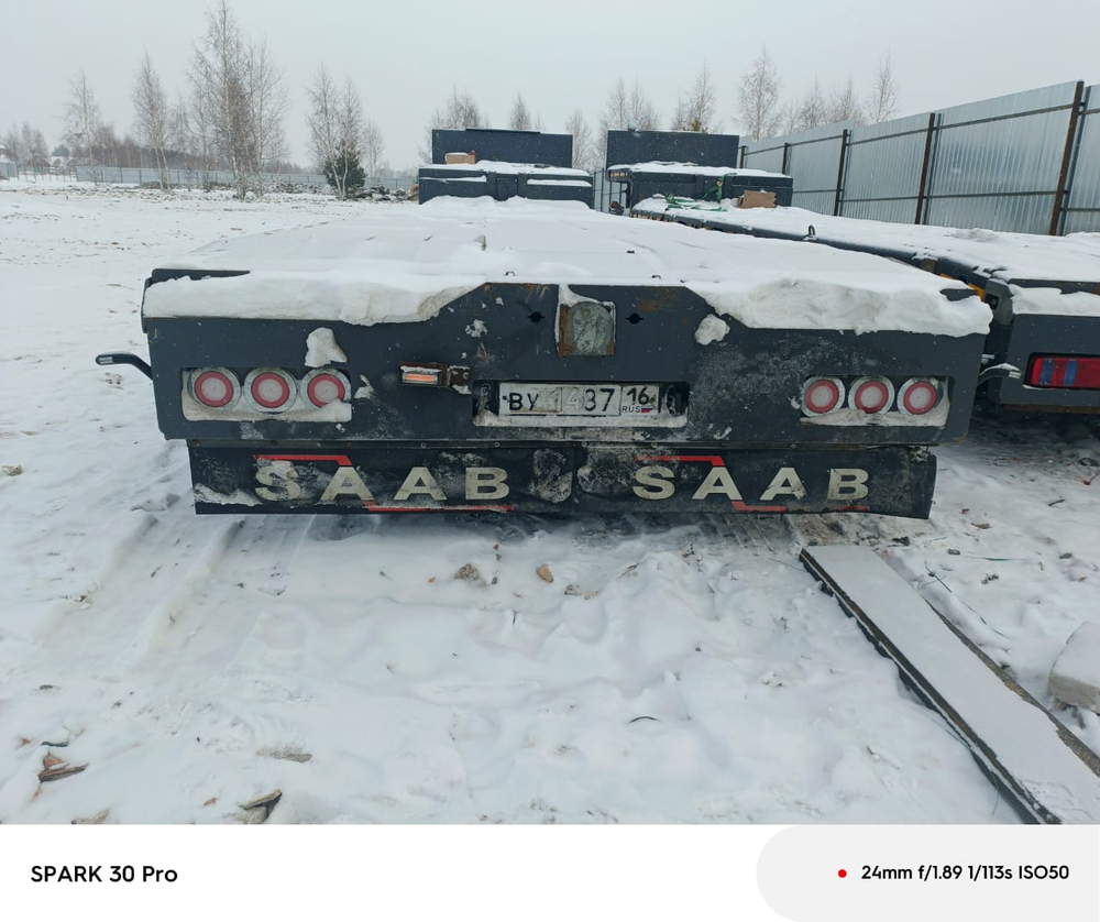 ПКФ СААБ 9891* Полуприцеп тяжеловоз 4 оси 9891-0000050-05 (Раздвижной)