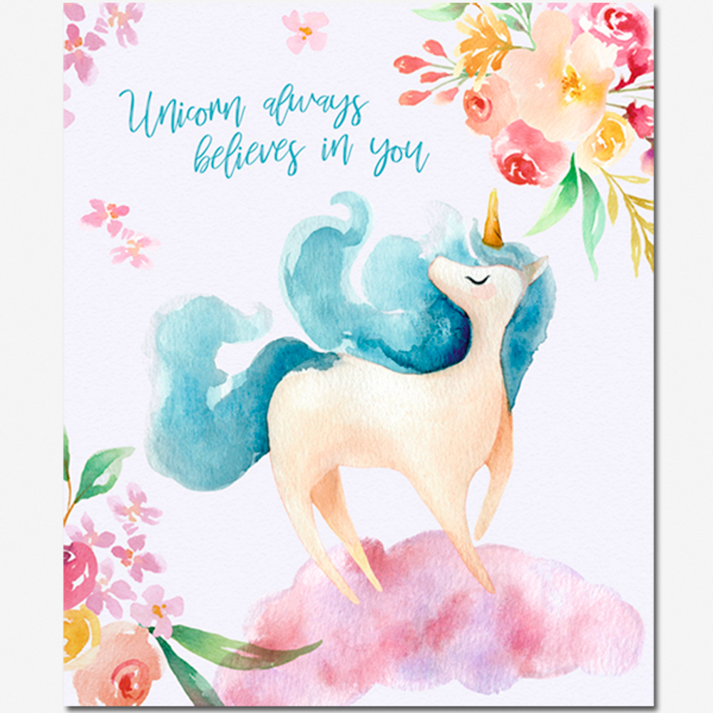 Тетрадь общая 48 листов на скрепке "Волшебные Единороги"