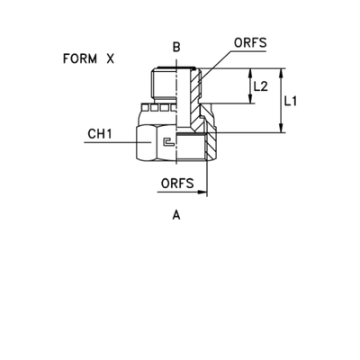 Соединение P D12-10 ORFS 13/16 - ORFS 11/16