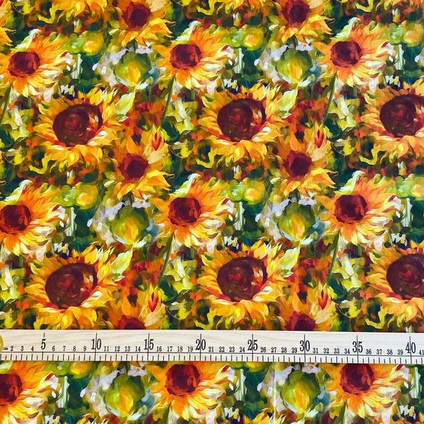 ПОДСОЛНУХИ СОЧНЫЕ 100% хлопок, Handmade Fabrics 2