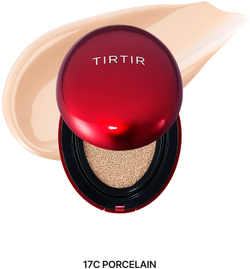 TIRTIR Mask Fit Red Cushion Mini - Долговременный тональный фонд в губке оттенок 17C Porcelain, 4 g