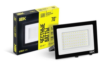 Прожектор светодиодный СДО 06-70 6500К IP65 черн. IEK LPDO601-70-65-K02
