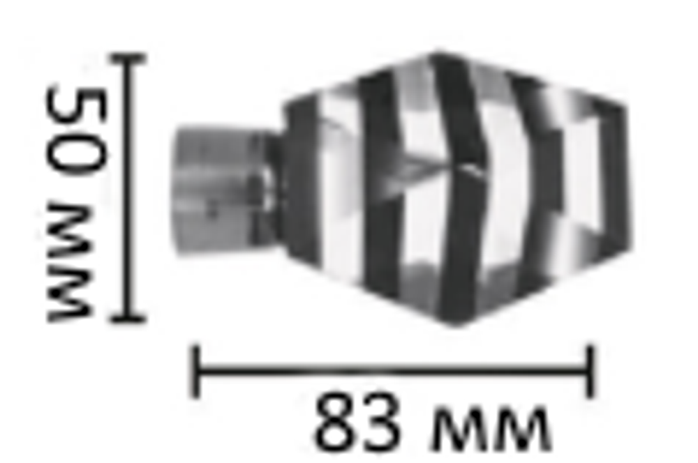 Наконечники Ост "Карамель" для кованых карнизов d20 мм, цвет светло-серый