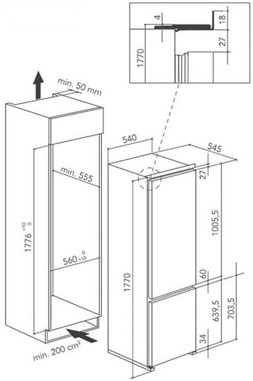 Встраиваемый холодильник KitchenAid KCBDR 18600/1