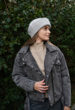 Морячка-шапочка Ангора светло-серый