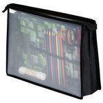 Папка для труда BRAUBERG А4, 2 отделения, пластик, молния сверху, органайзер, "Module blocks", 273400