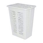 Корзина для белья "Rambai" 30л, 377х261х492 мм (светло-серый)