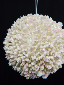 Шар хрустальный 22см ChristmasDeLuxe белый