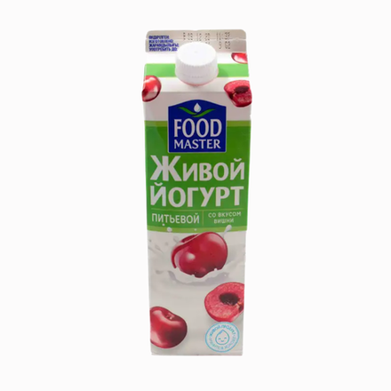 Йогурт Food Master питьевой Вишня 900 гр