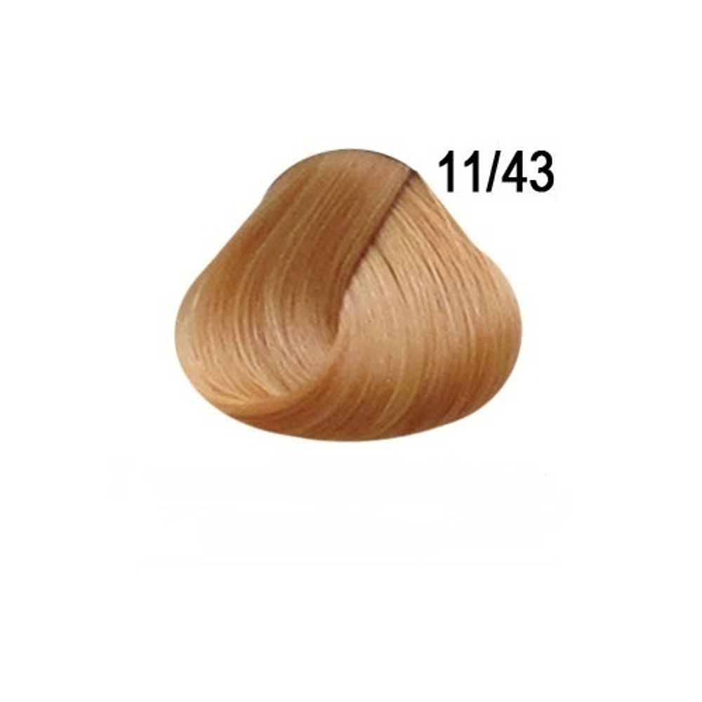 Перманентная крем-краска для волос Ollin 11/43 специальный блондин медно золотистый