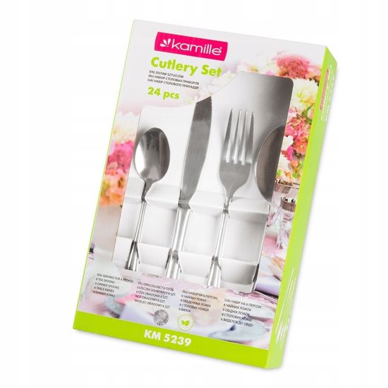 Набор столовых приборов 24 предмета Kamille KM 5239 из нержавеющей стали
