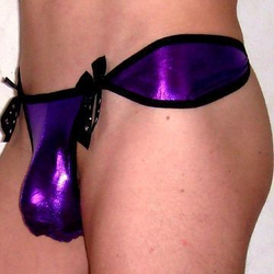 Мужские трусы стринги фиолетовые String Shine Purple Bow 1025