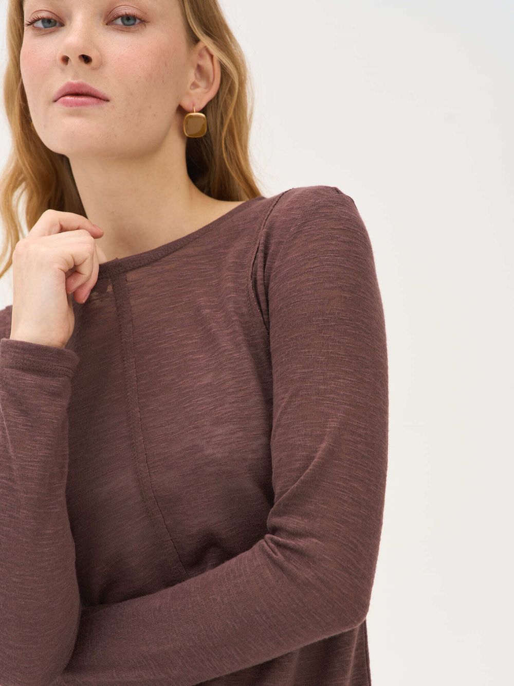 Лонгслив Slim Fit "Шоколад" женский