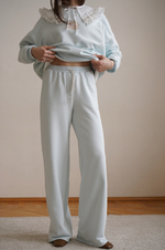 Брюки широкие Ритм премиум, Голубой