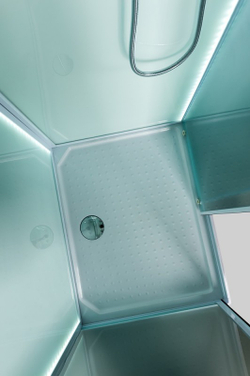 Душевая кабина Esbano (Эсбано) ES-L108CKR, с низким поддоном, с электрикой и LED освещением, 100х80х210