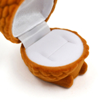 Бархатистый футляр совёнок для серёжек