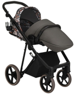 Детская коляска Roan Sol Flowers 3 в 1 с автокреслом Tutis Elo Lux EduSky Black RSF/5003 Forest Clearing/Black