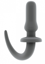 Серая анальная пробка SONO №12 с ручкой (Цвет: серый)