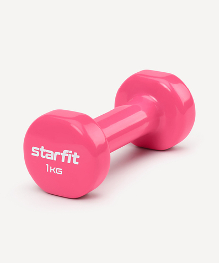 Гантель виниловая DB-101 1 кг, розовый