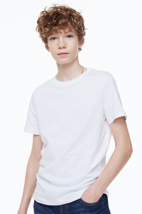H&M Набор из трех однотонных футболок, белый