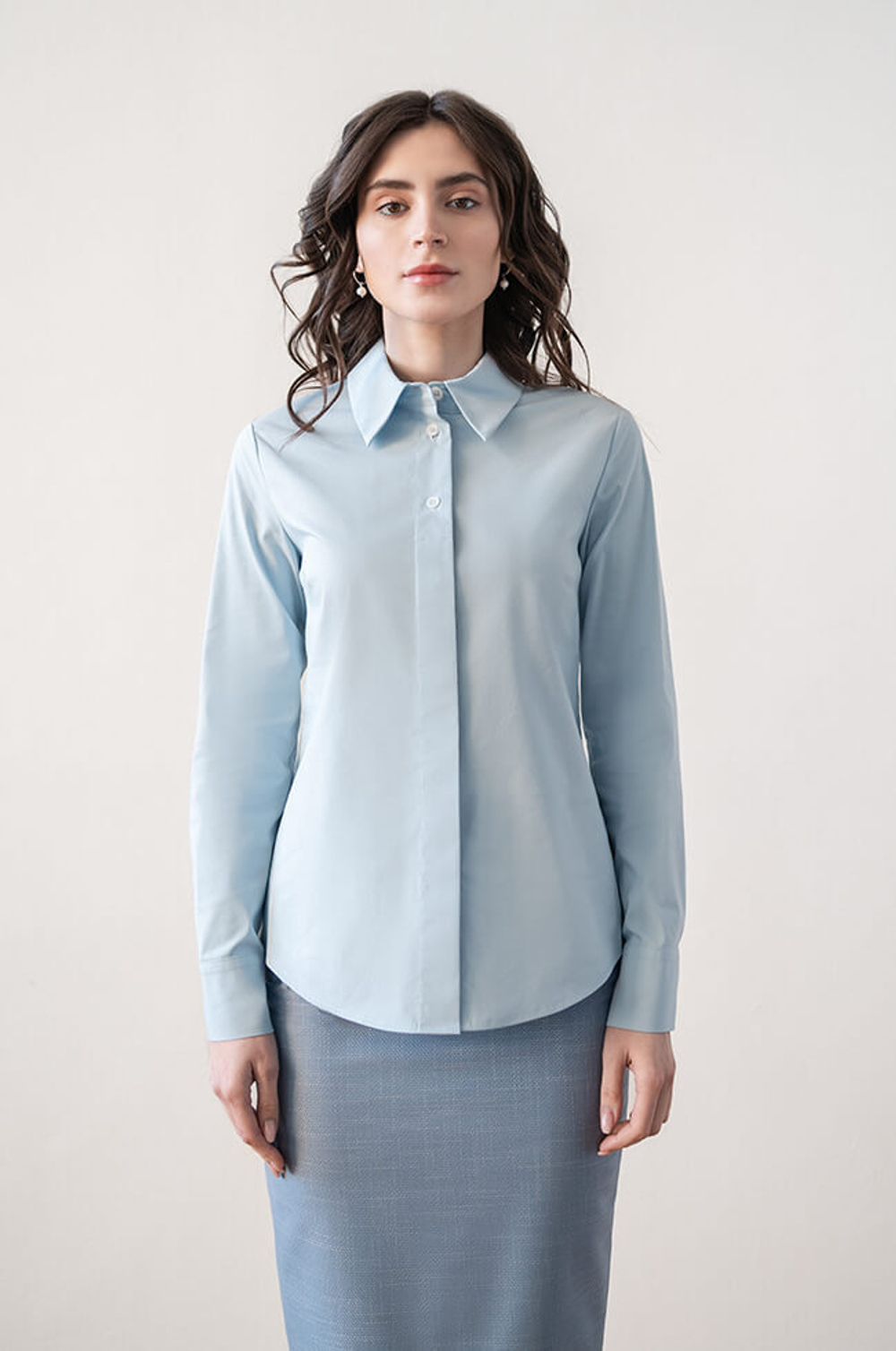22618 Блузка женская (голубой)