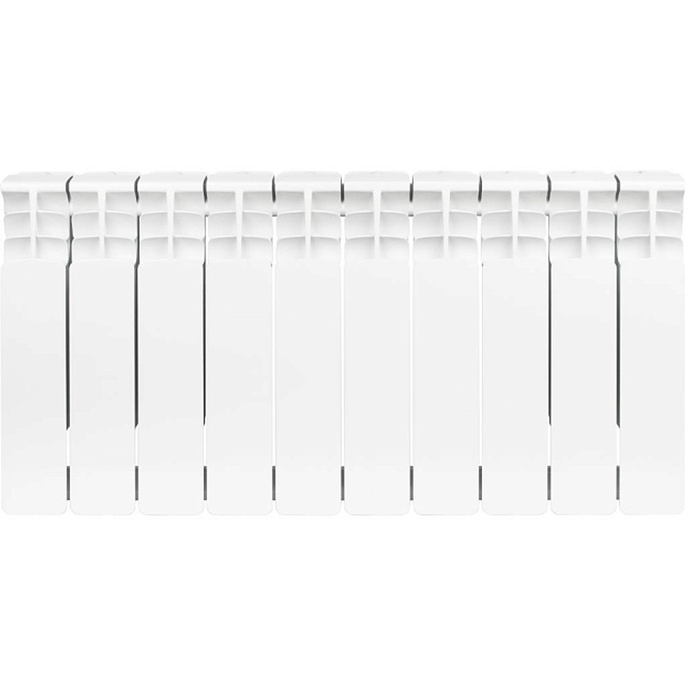 Радиатор биметаллический STOUT Space 350 - 10 секций (подключение боковое, цвет белый)