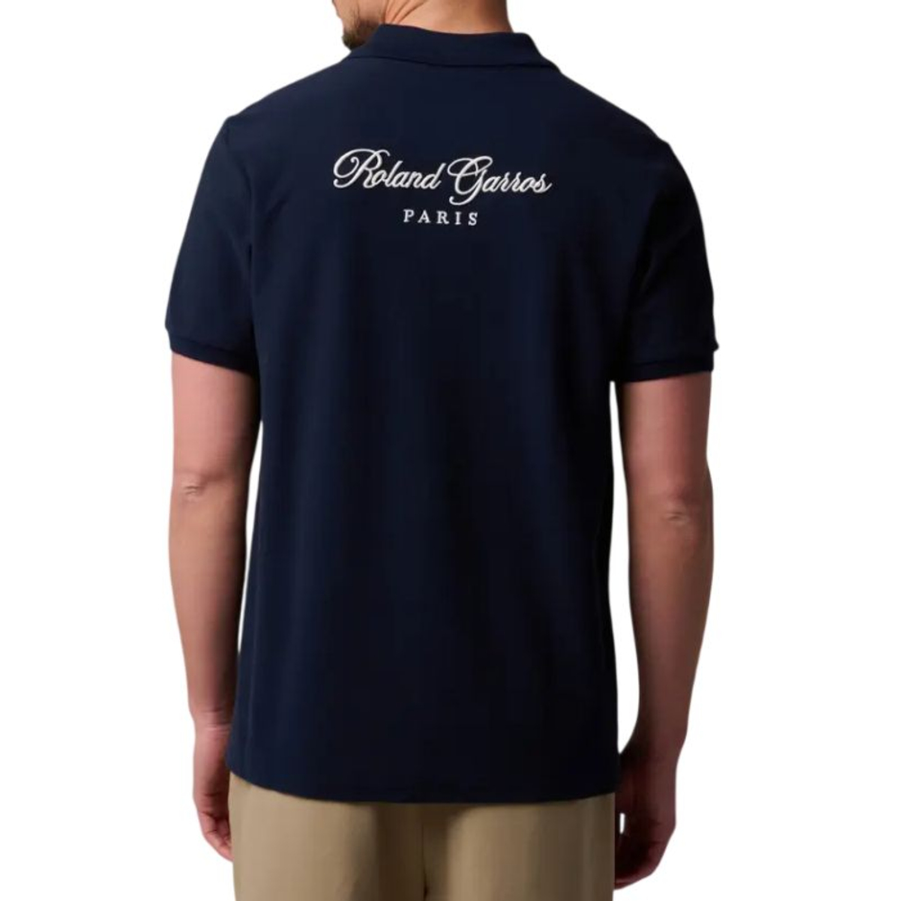 Мужское теннисное поло Roland Garros Heritage Polo Shirt - navy blue
