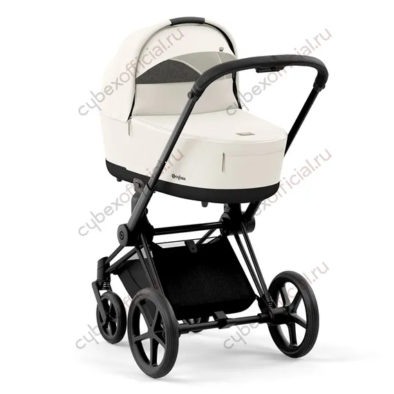 Коляска для новорожденных Cybex Priam IV Off White шасси Matt Black