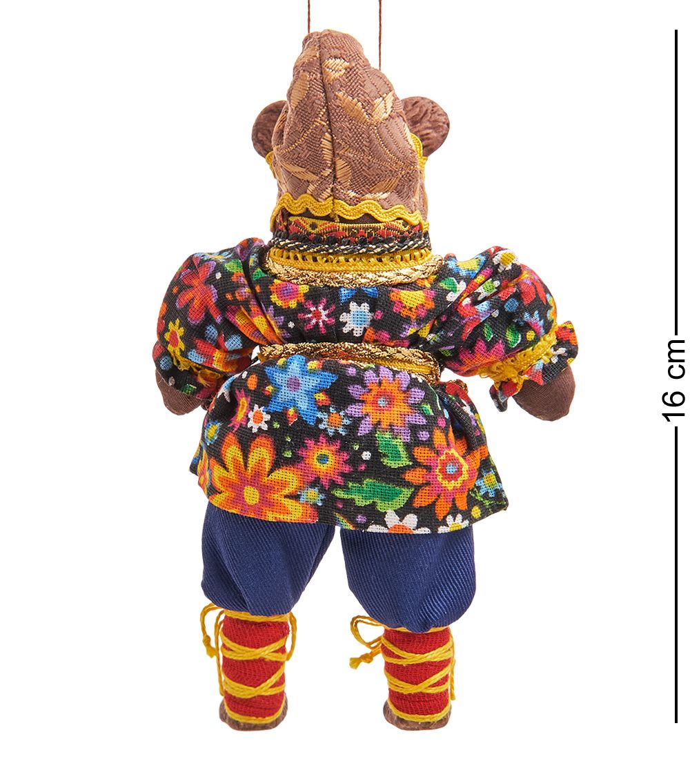 RK-875/1 Кукла подвесная «Медведь в колпаке с гармошкой»