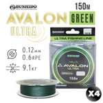 Плетенка Bushido Avalon Ultra Green (150м)
