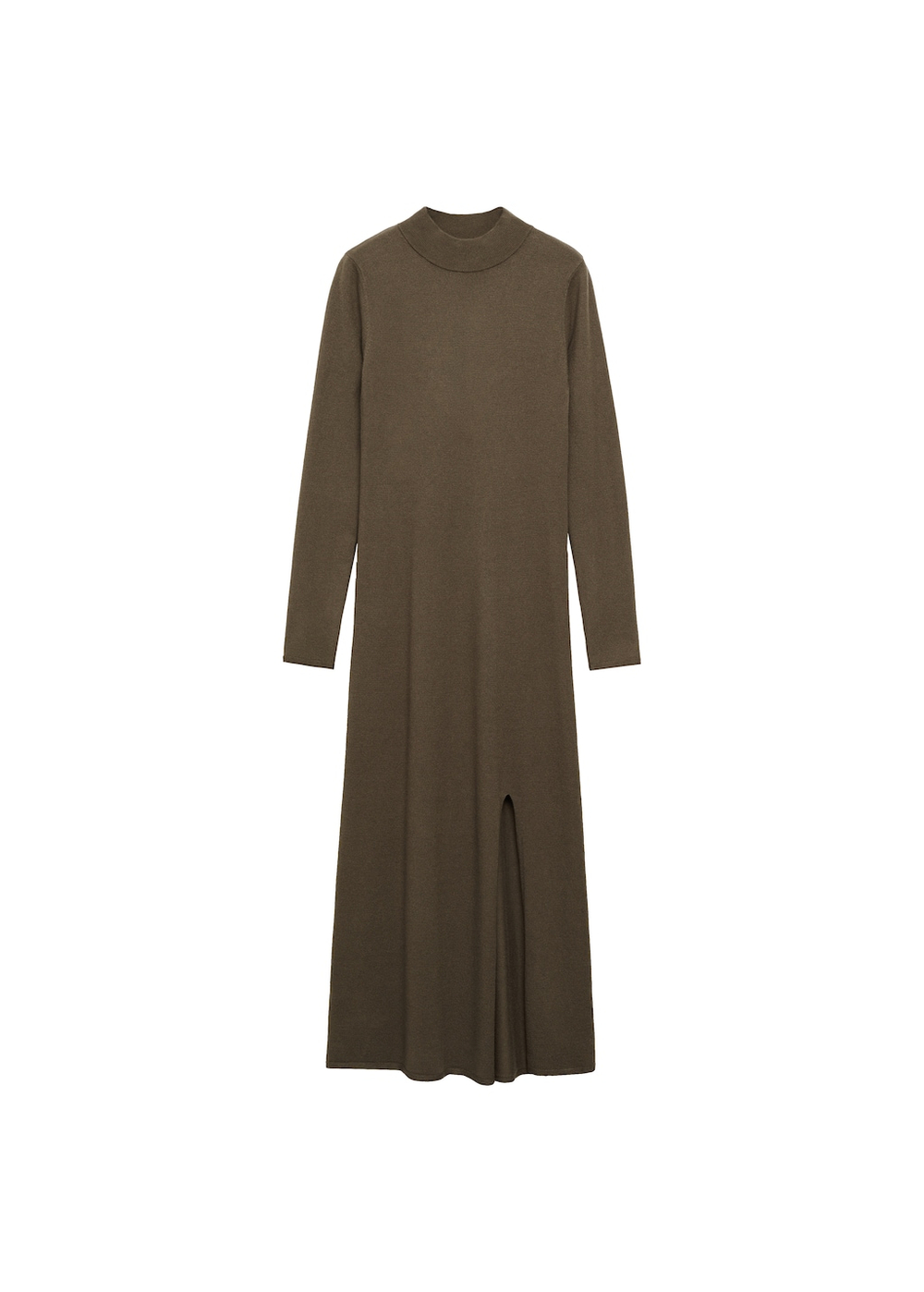 Трикотажное платье с разрезом