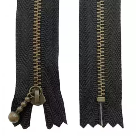 Молния металлическая, однозамковая неразъемная, т.л.  Тип 3 50 см, арт.580