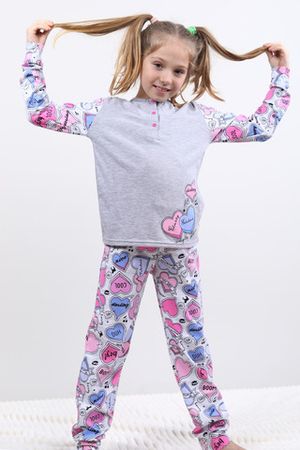 Пижама с брюками для девочки 15426