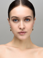 Серьги "Amour" gold с тигровым глазом