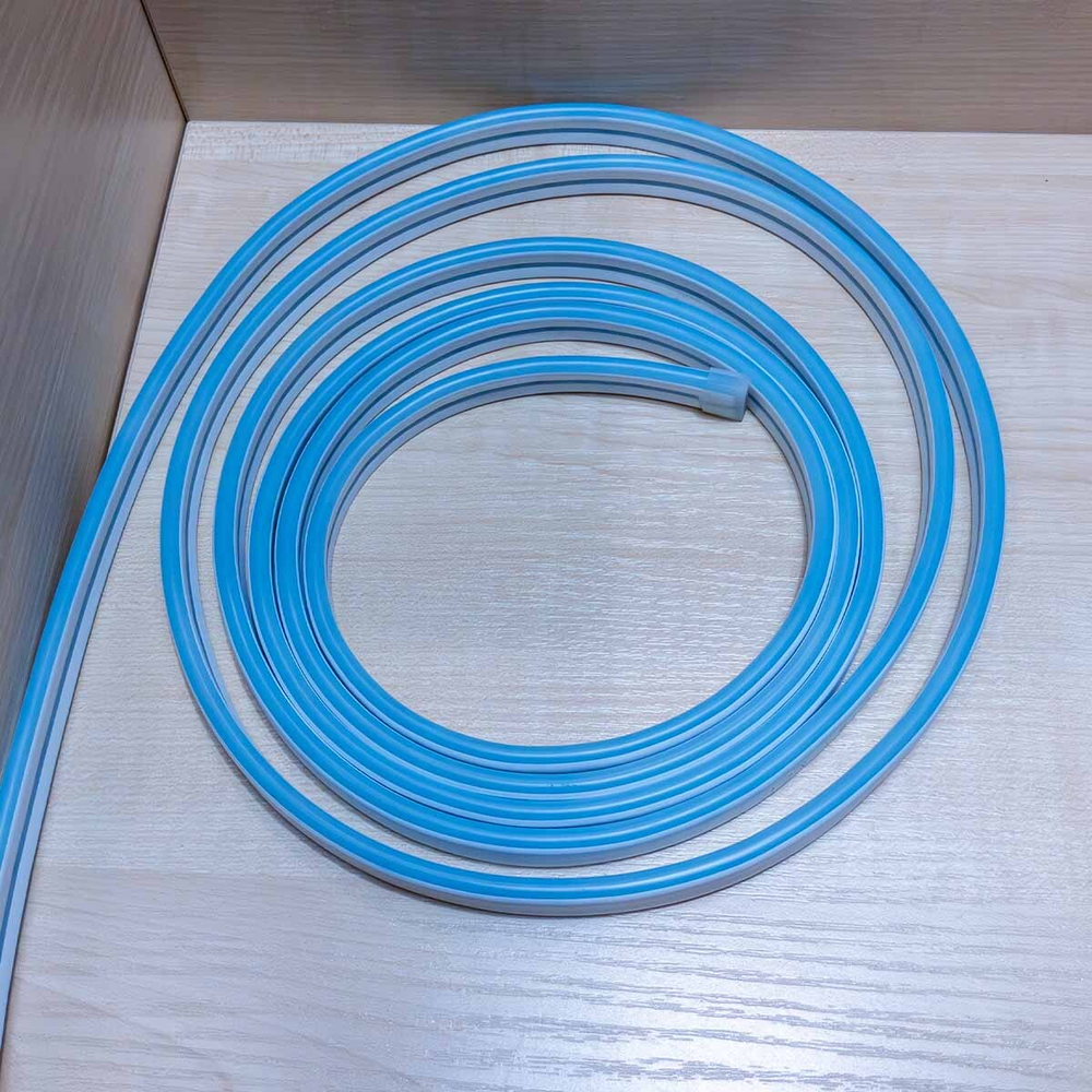 Светодиодная лента гибкий неон LEDbeLED 12V 6x12mm 120 LED/m IP67,голубой, 5 метров