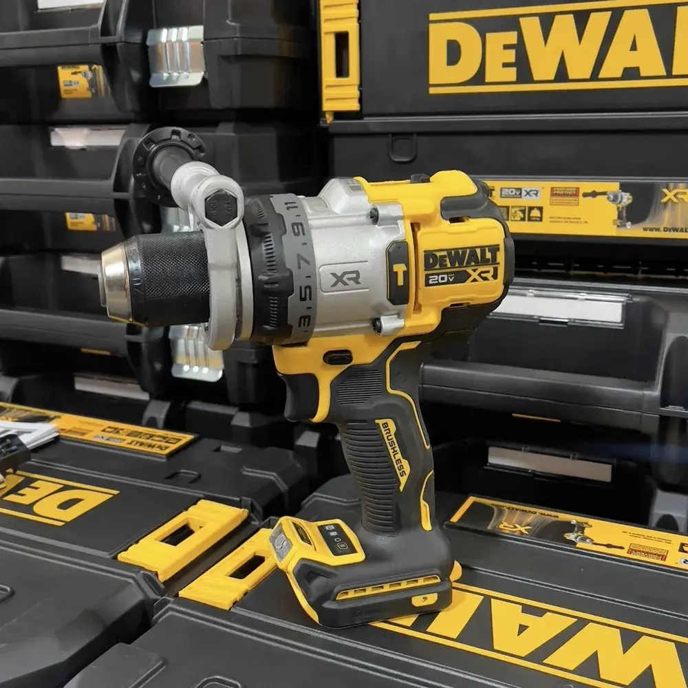 Высоконагрузочная ударная дрель-шуруповерт аккумуляторная DeWalt DCD1007NT 20В, 2250 об/мин, 169 Нм, 38250 уд/мин, без АКБ и ЗУ, с ящик для инструментов