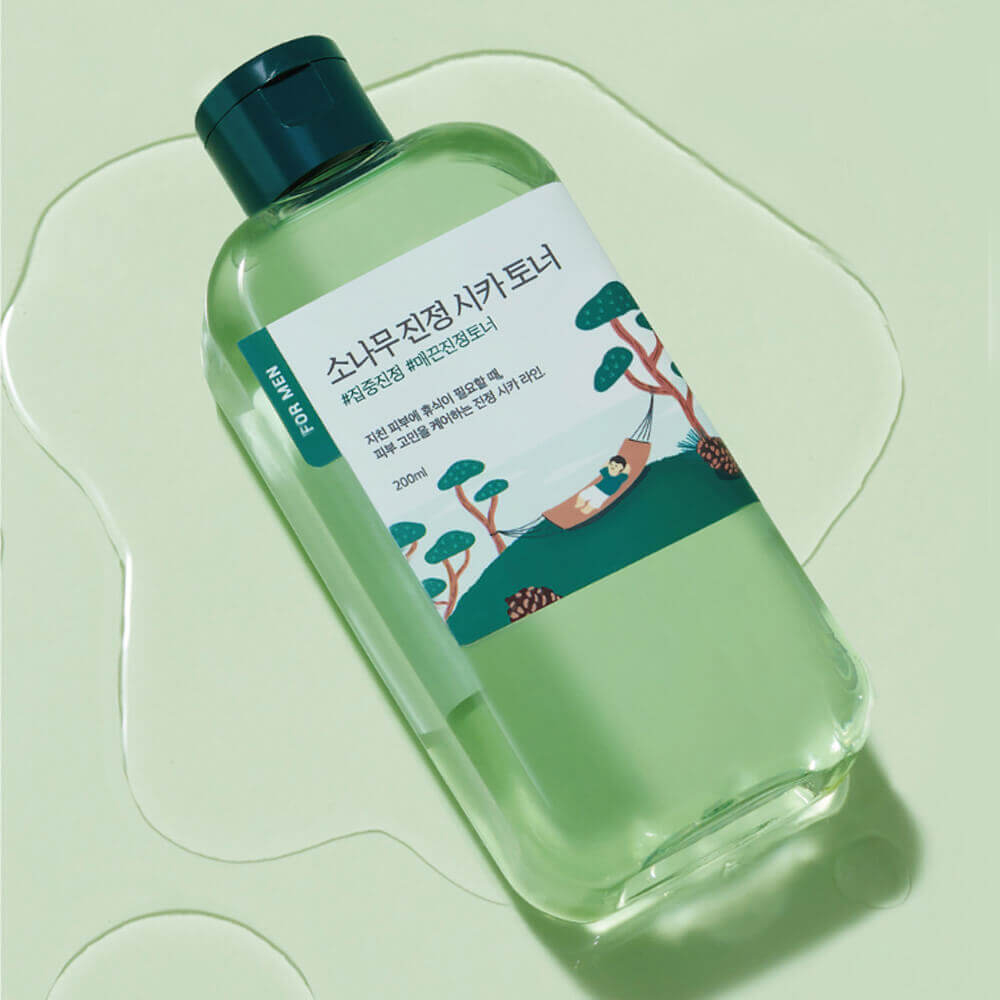 ROUND LAB For Men Pine Calming Cica Toner 200ml,Тонер с экстрактами сосны и центеллы для мужчин 200 мл