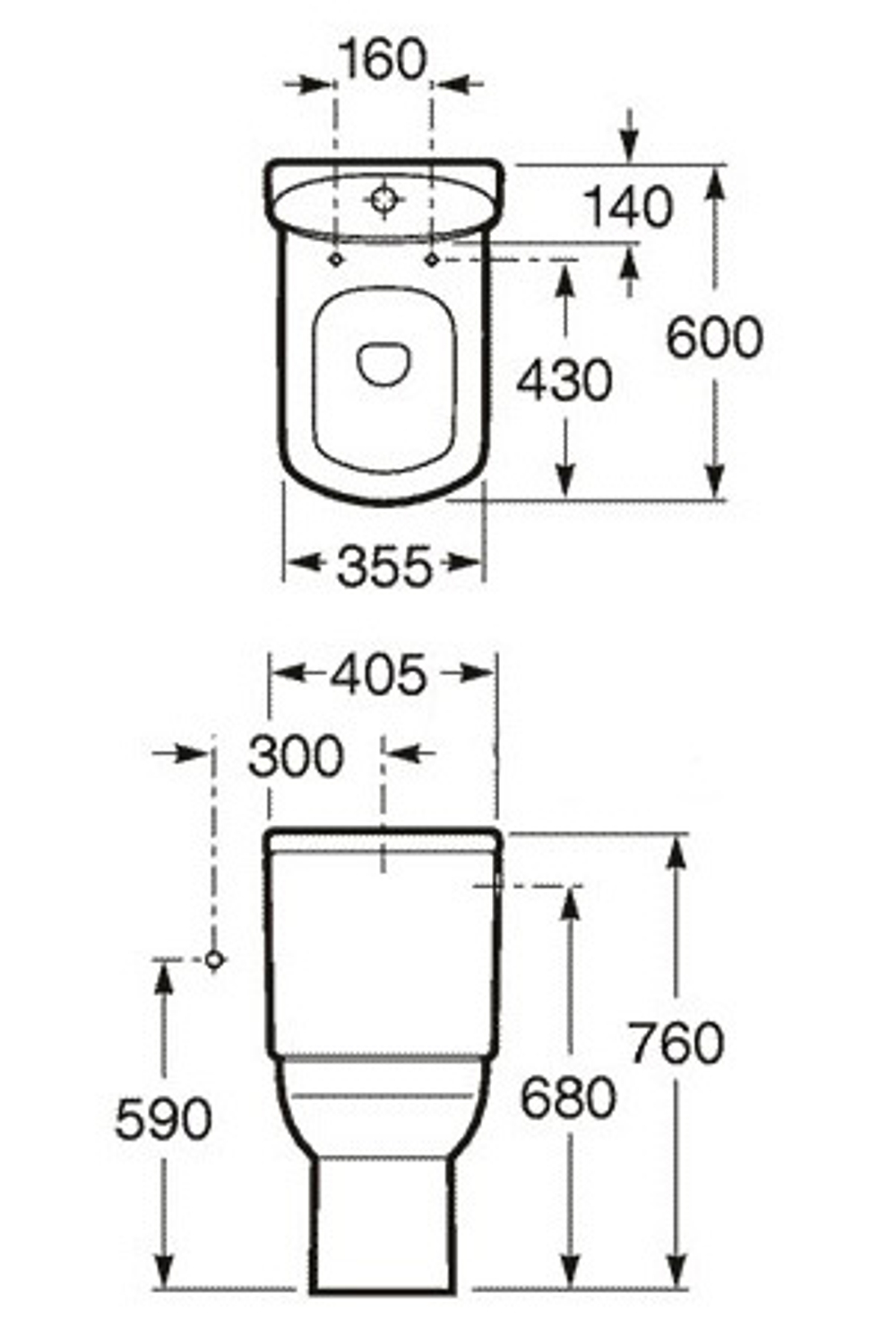 Бачок Roca Dama Senso Compacto нижний подвод 734151B000